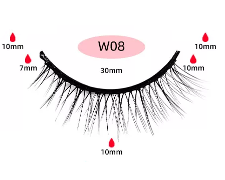 Self Adhesive Lashes #W08- MOQ 25 pcs