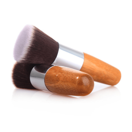 Bamboo Handle Foundation Makeup Brush - MQO 12pcs