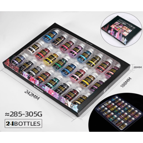 Fairy Chunky Glitter 24 Piece Set - MOQ 50 pcs