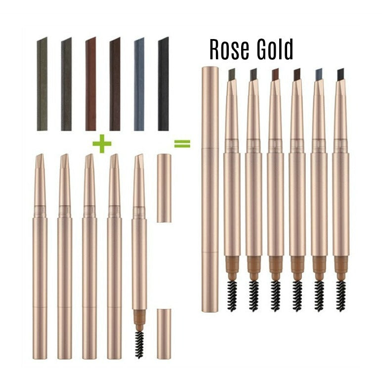 Pick Your Color - Pick Your Case! Eyebrow Pencil w/Spoolie Brush - MQO 25pcs