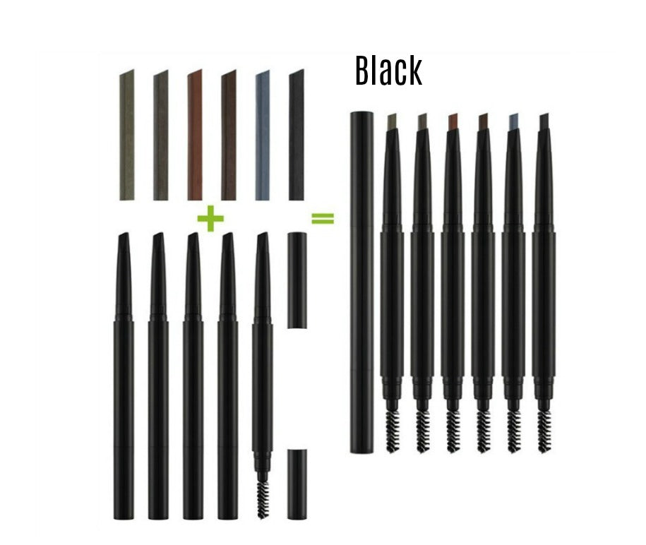 Pick Your Color - Pick Your Case! Eyebrow Pencil w/Spoolie Brush - MQO 12pcs