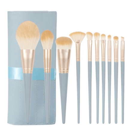 9 pc Pro Blue Brush Set - MQO 25 pcs