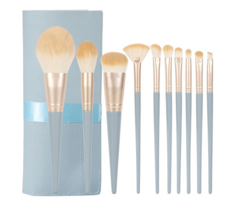 9 pc Pro Blue Brush Set - MQO 12 pcs