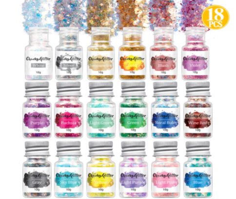 Fairy Chunky Glitter 18 Piece Set - MOQ 12 pcs