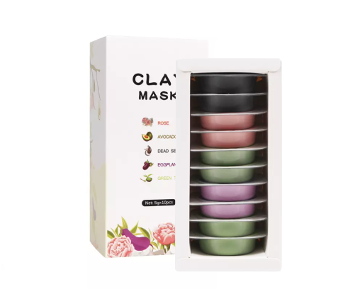 Travel Clay Face Mask Set of 10 -MOQ 12 pcs
