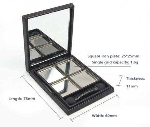 4 Pan DIY Empty Magnetic Eyeshadow + Blush + Highlighter Palette - MQO 12 pcs