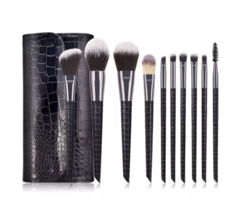 10 Piece Designer Pro Brush Set w/Stylish Bag - MQO 25 pcs