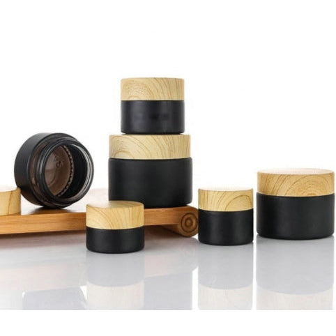 Black Bamboo Top Mask Jar - MQO 50 pcs