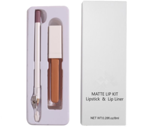 21 Shade White Box Liquid To Matte Lipstick Kit w/Matching Liner + Sharpener - MQO 25 pcs