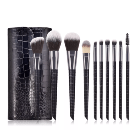10 Piece Designer Pro Brush Set w/Stylish Bag - MQO 12 pcs