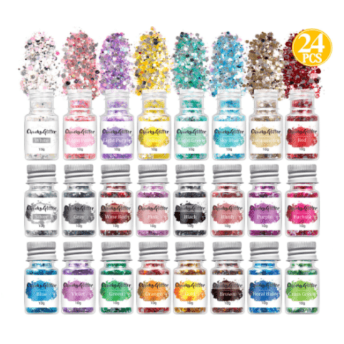 Silver River Chunky Glitter 24 Piece Set - MOQ 12 pcs