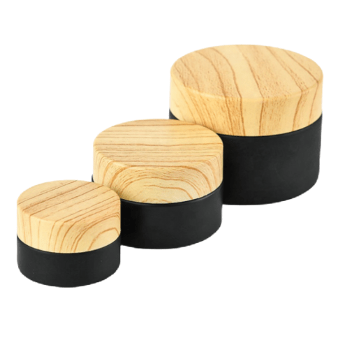 Black Bamboo Top Mask Jar - MQO 12 pcs