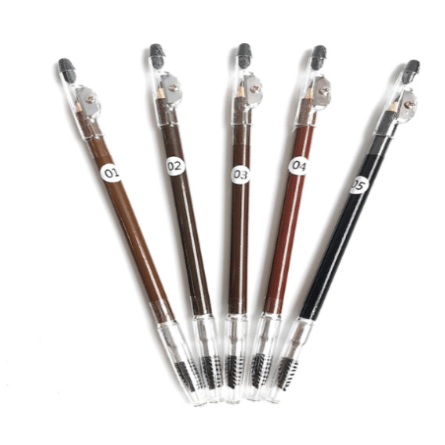 High Pigment + Waterproof Eyebrow Pencil With Sharpener - MQO 12 pcs