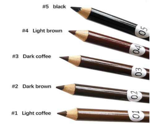 High Pigment + Waterproof Eyebrow Pencil With Sharpener - MQO 25 pcs