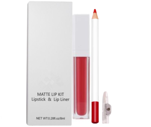 21 Shade White Box Liquid To Matte Lipstick Kit w/Matching Liner + Sharpener - MQO 12 pcs