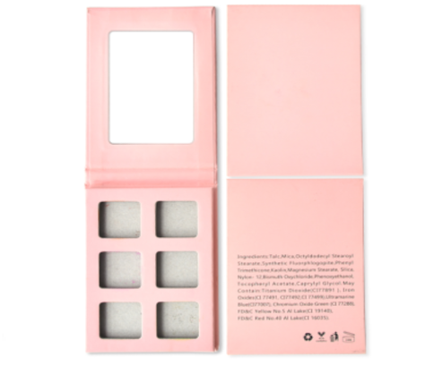 6 Shade Flip Top Book Palette + 4 Case Colors To Choose From  - MOQ 25 pcs