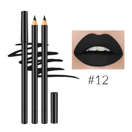 12 Shade High Pigment Matte Lip Pencils - MQO 25 pcs