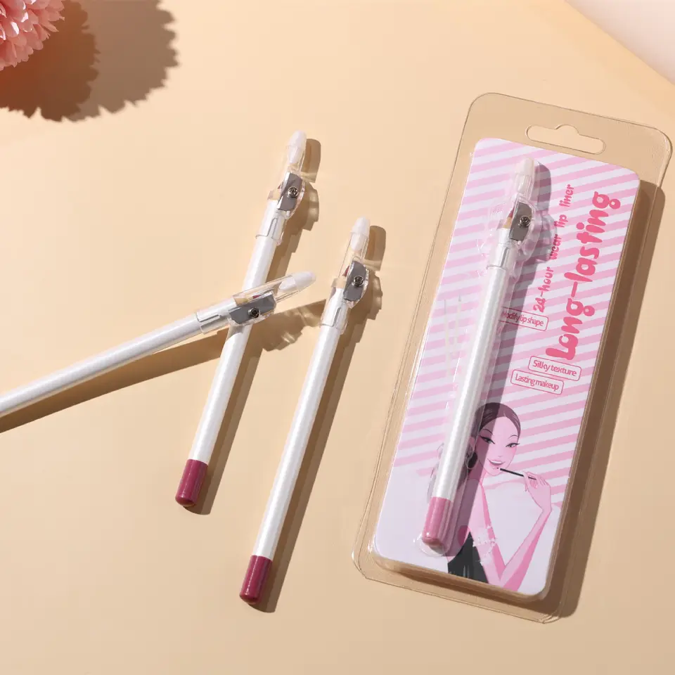 21 Shade HD Lip Definer Pencil with Sharpener - MQO 12 pcs