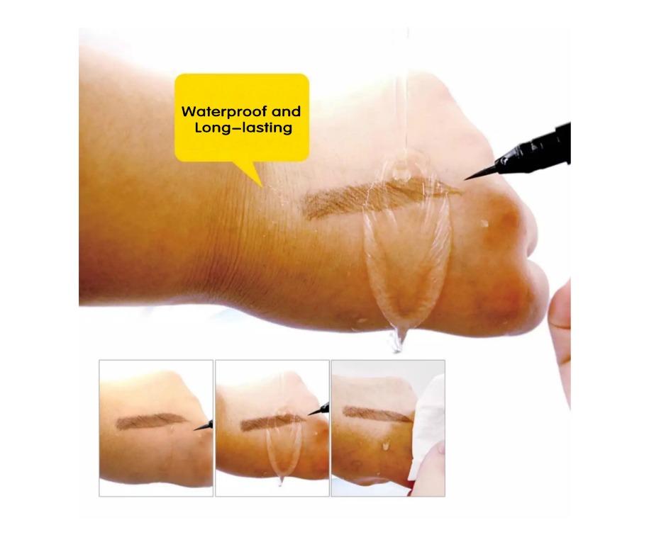 Waterproof Eyebrow Tattoo Pen w/Fine Sketch Tip - MQO 50 pcs