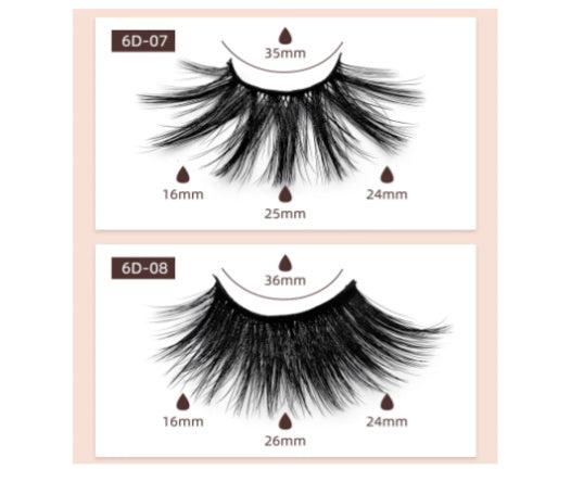 6D Mink Lashes #6D02 - MQO 12 pcs