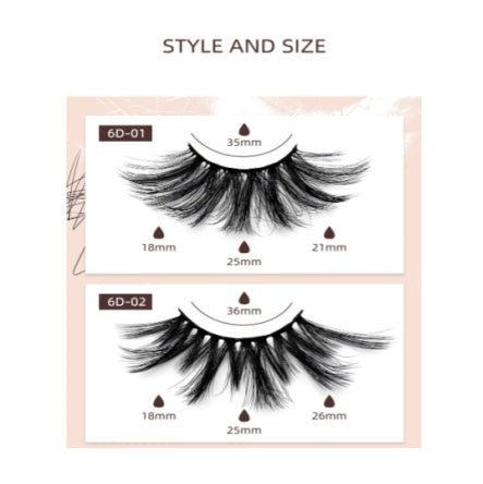 6D Mink Lashes #6D03 - MQO 50 pcs