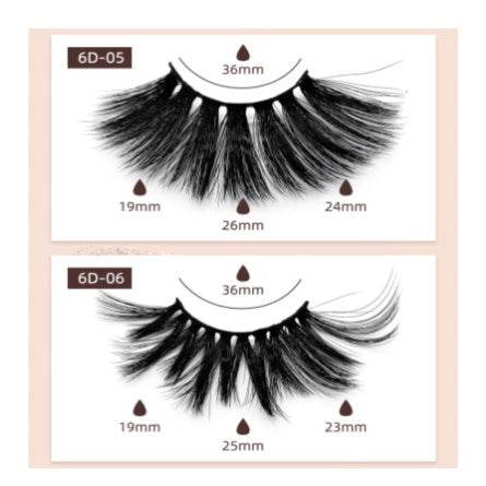 6D Mink Lashes #6D02 - MQO 50 pcs