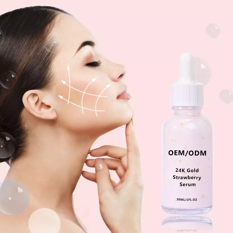 Strawberry + Gold Infused Skin Shot Peptide Facial Serum - MOQ 50 pcs