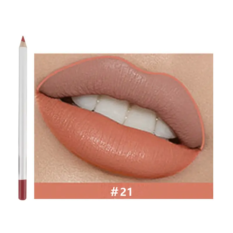 21 Shade HD Lip Definer Pencil with Sharpener - MQO 12 pcs