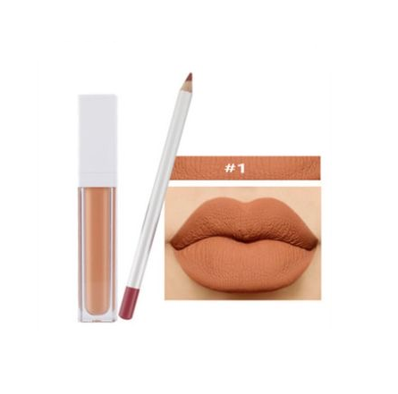 21 Shade White Box Liquid To Matte Lipstick Kit w/Matching Liner + Sharpener - MQO 12 pcs