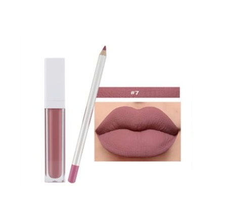 21 Shade Liquid To Matte Lipstick Kit w/Matching Liner + Sharpener - MQO 12 pcs
