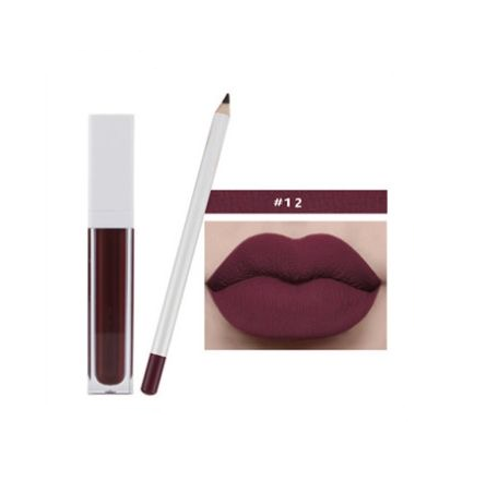 21 Shade Liquid To Matte Lipstick Kit w/Matching Liner + Sharpener - MQO 12 pcs