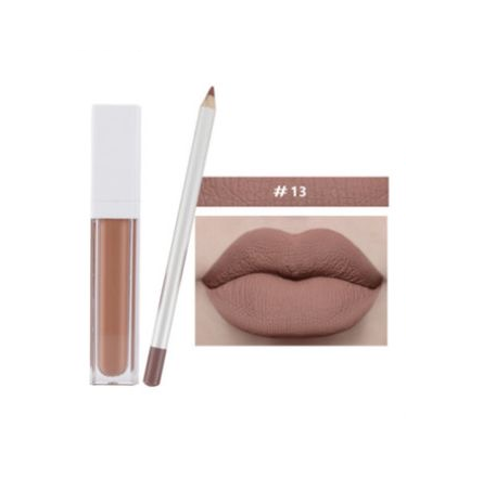 21 Shade White Box Liquid To Matte Lipstick Kit w/Matching Liner + Sharpener - MQO 12 pcs