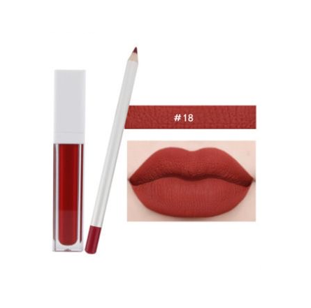 21 Shade White Box Liquid To Matte Lipstick Kit w/Matching Liner + Sharpener - MQO 25 pcs