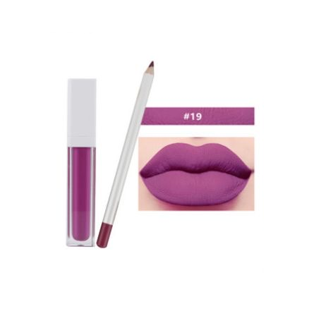 21 Shade White Box Liquid To Matte Lipstick Kit w/Matching Liner + Sharpener - MQO 25 pcs