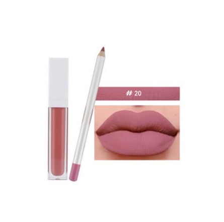 21 Shade White Box Liquid To Matte Lipstick Kit w/Matching Liner + Sharpener - MQO 12 pcs