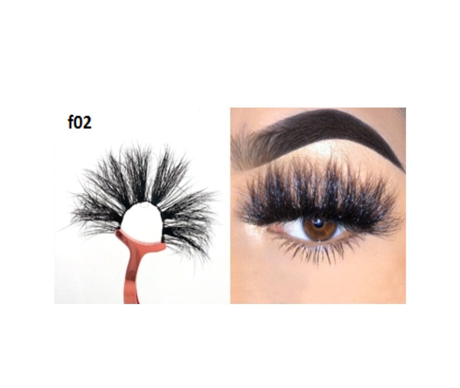 Faux Mink 5D Lashes #F2 - MQO 12 pcs