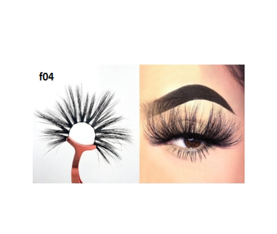Faux Mink 5D Lashes #F4 - MQO 12 pcs