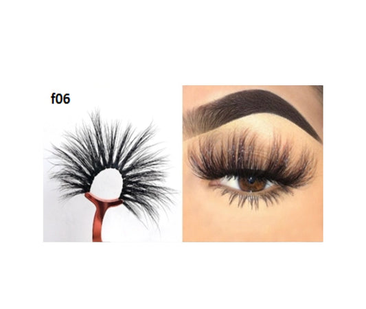 Faux Mink 5D Lashes #F6 - MQO 12 pcs