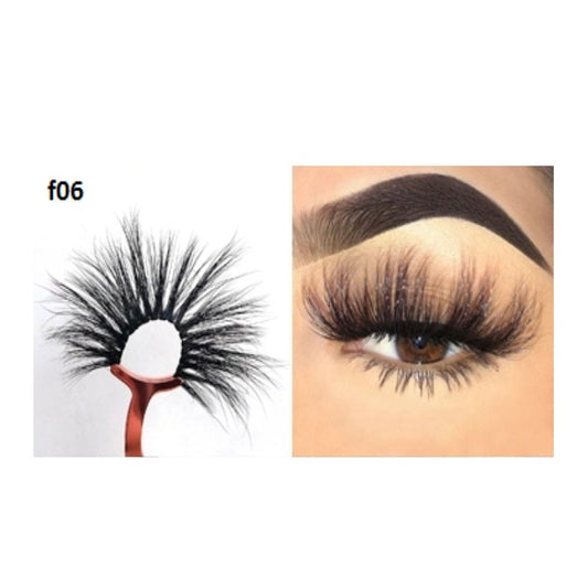 Faux Mink 5D Lashes #F6 - MQO 12 pcs