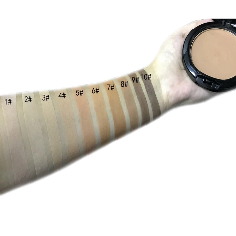 Private Label Oil Control Mineral Pressed Face Powder 10 Shades - MQO 12 pcs