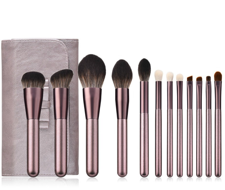 12 Piece Pro Brush Set w/Stylish Bag - MQO 25 pcs