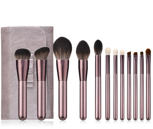12 Piece Pro Brush Set w/Stylish Bag - MQO 25 pcs