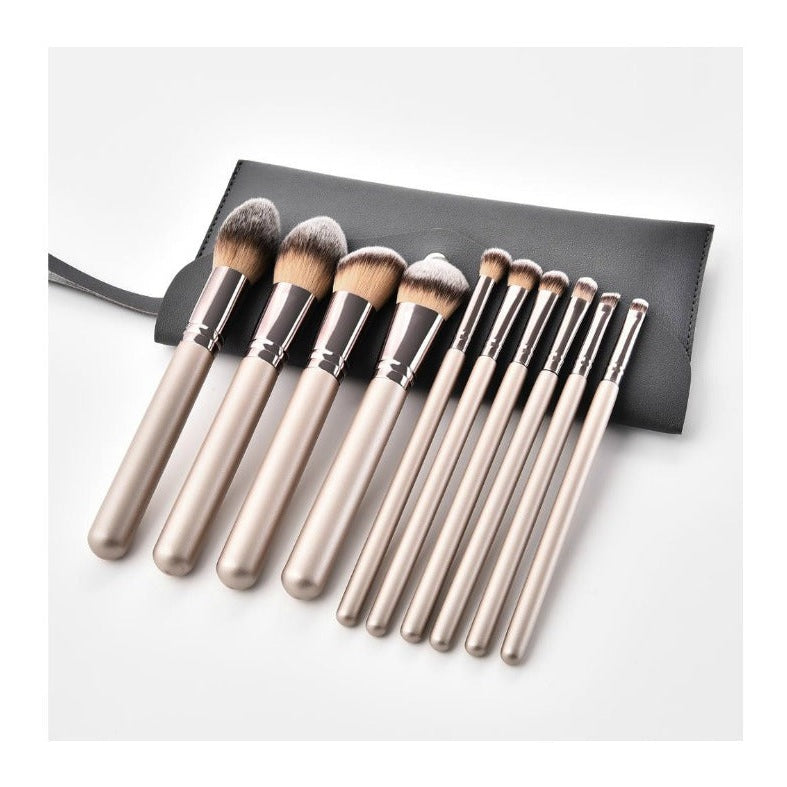 Private Label Pro 10pc Makeup Brush Set w/Case - MQO 12 pcs - TASH Cosmetics, LLC