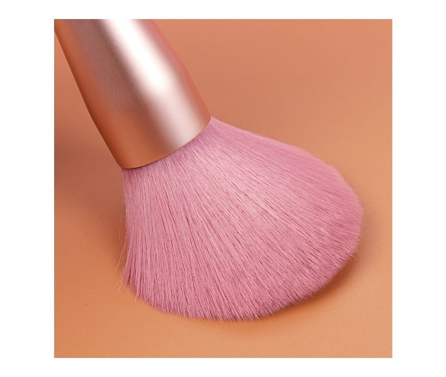 7 pc Pro Sleek Pink and Rose Gold Brush Set - MQO 12 pcs