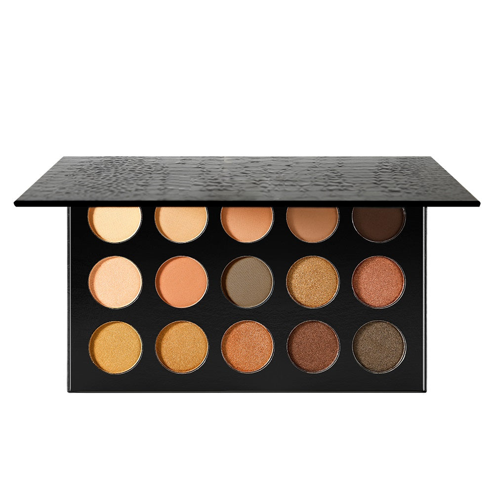 15 Shade Black Textured Case Eyeshadow Palette - MQO 12 pcs