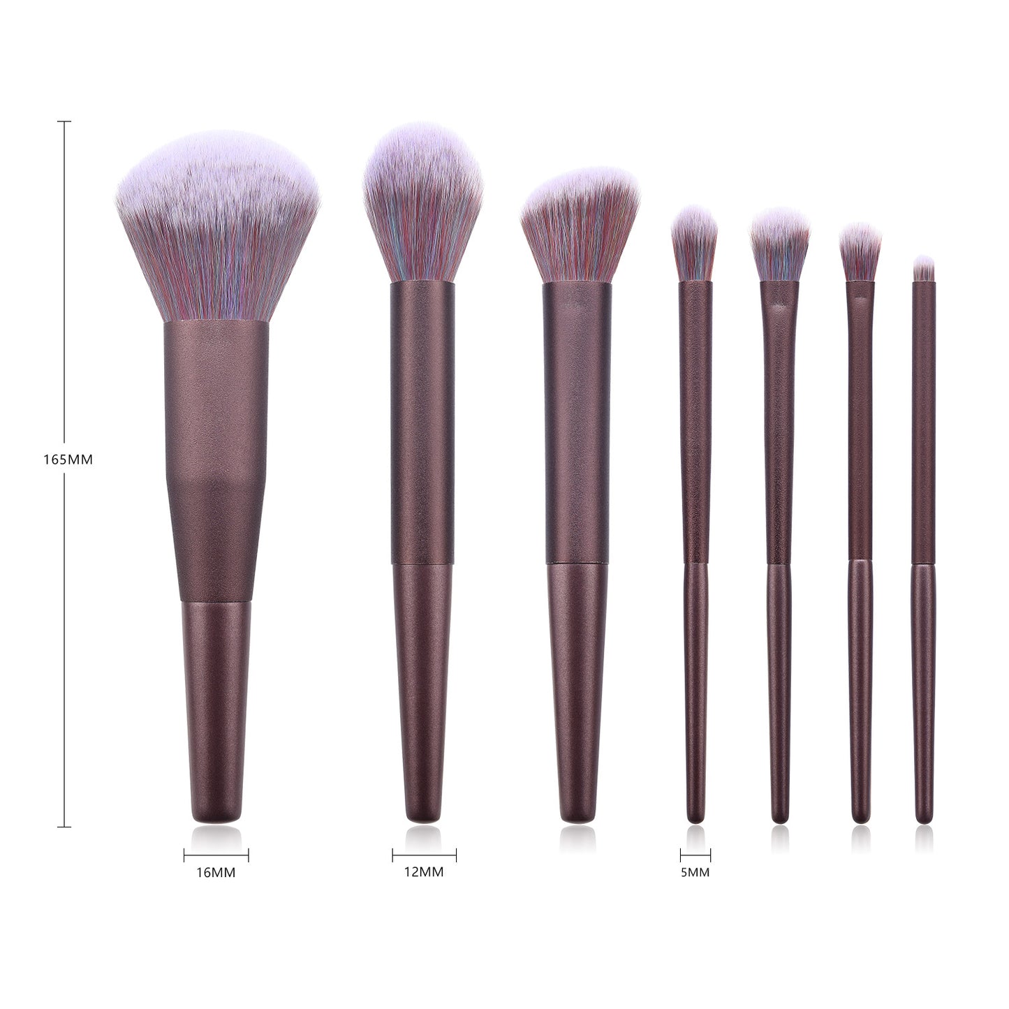 7 Piece Purple Passion PRO Sleek Brush Set - MQO 25 pcs