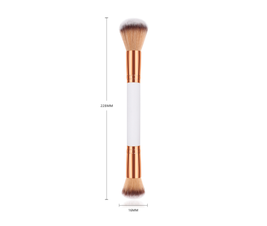 White Dual Makeup Brush - MQO 12pcs