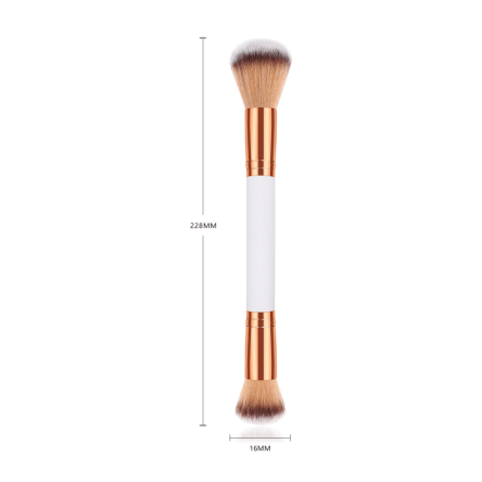 White Dual Makeup Brush - MQO 25 pcs