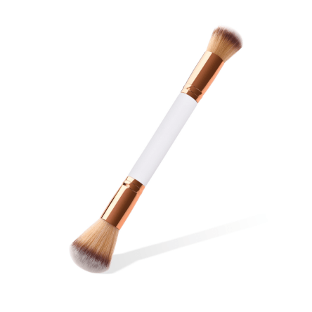 White Dual Makeup Brush - MQO 25 pcs