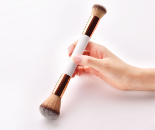 White Dual Makeup Brush - MQO 12pcs